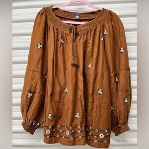 Old Navy Bohemian Style Top Size 2X